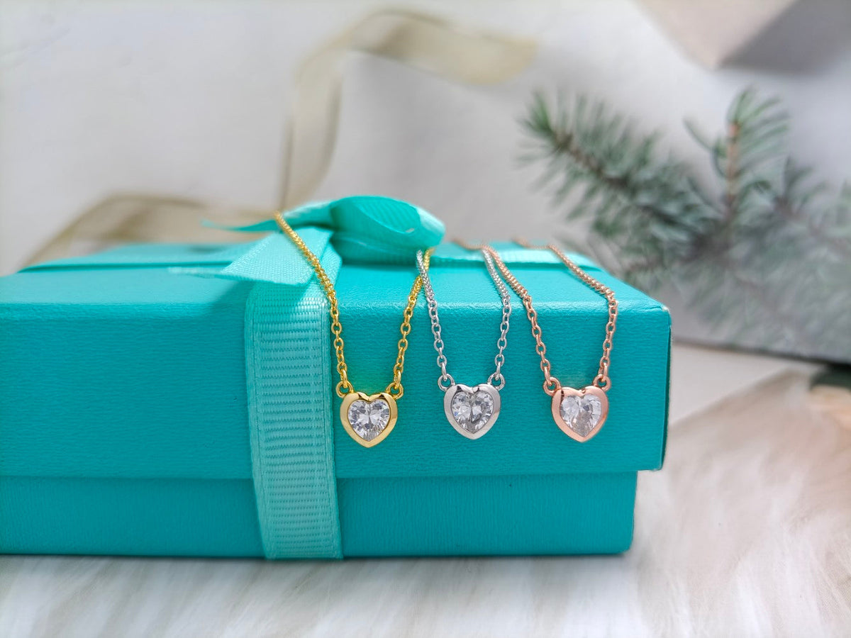 [Hyrra Jewelry]HEART BIG DIAMOND NECKLACE