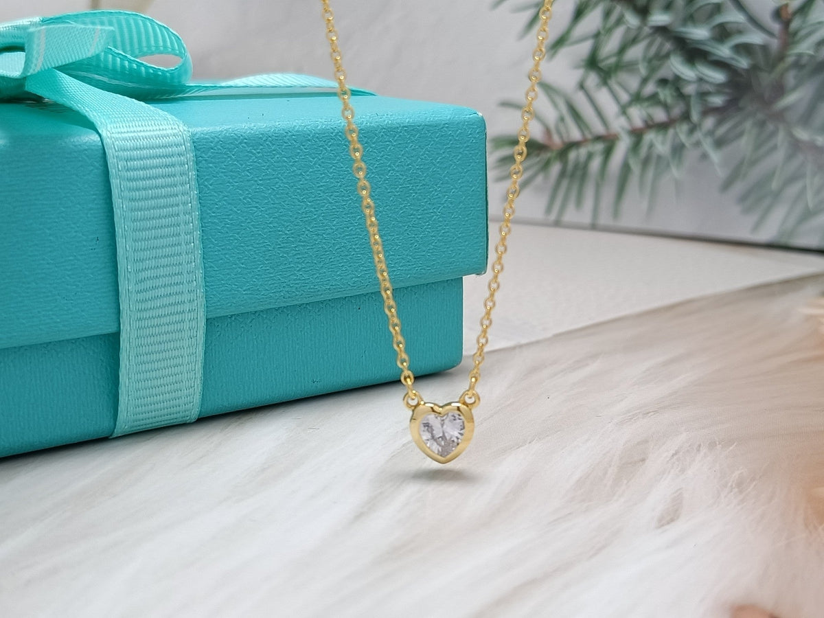 [Hyrra Jewelry]HEART BIG DIAMOND NECKLACE