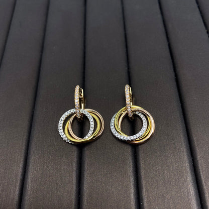 [Hyrra Jewelry]TRINITY EARRINGS GOLD DIAMOND