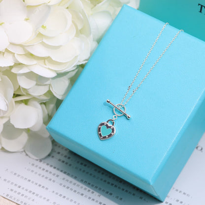 [Hyrra Jewelry]DOUBLE HEART BLUE NECKLACE