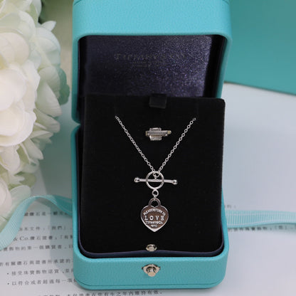[Hyrra Jewelry]DOUBLE HEART BLUE NECKLACE