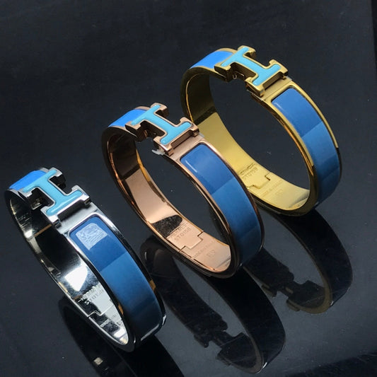[⭐Hyrra Jewelry]H BRACELET BLUE RAINBOW CERAMIC