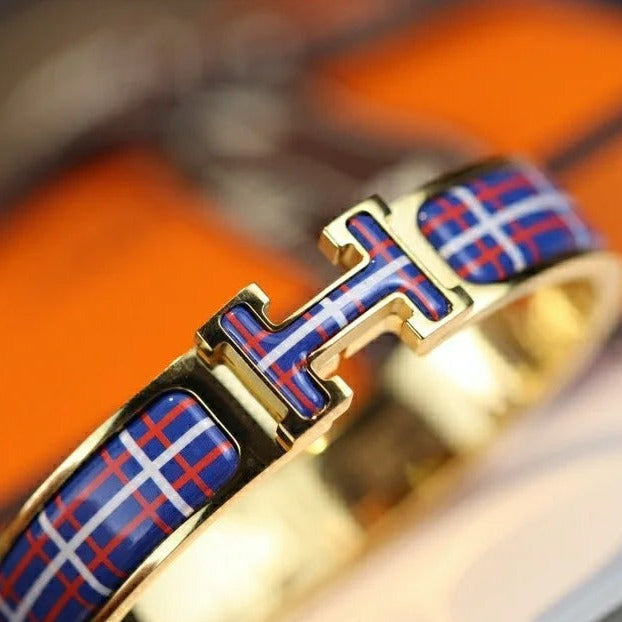 [⭐Hyrra Jewelry]H TARTAN BRACELET 12MM