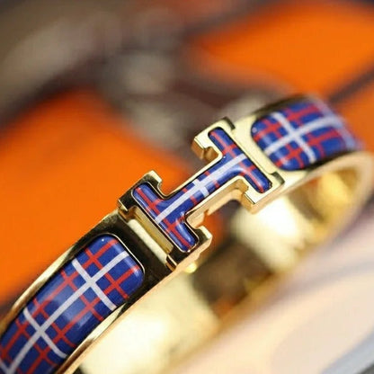 [⭐Hyrra Jewelry]H TARTAN BRACELET 12MM