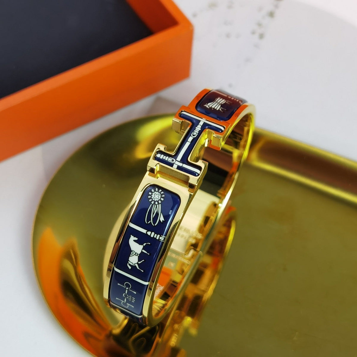 [⭐Hyrra Jewelry]H COUVERTURES DARK BLUE BRACELET