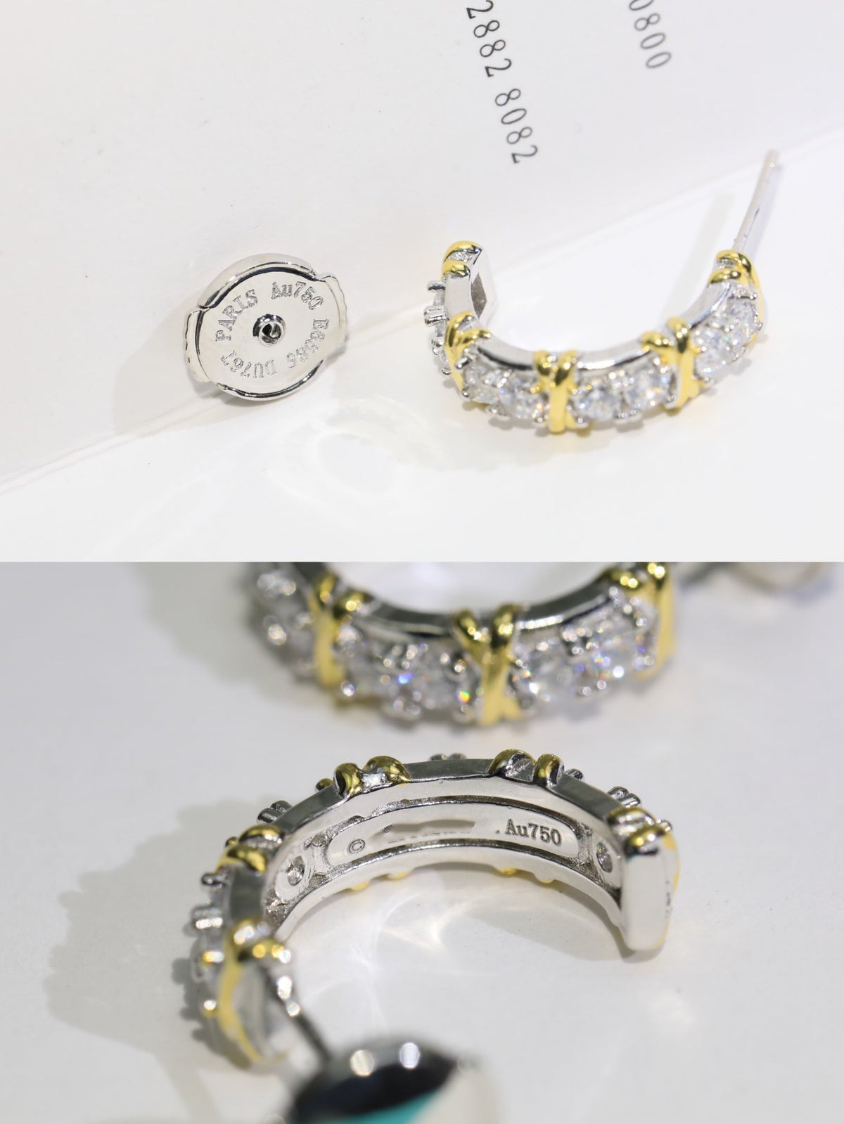 [Hyrra Jewelry]TWENTY STONE HOOP GOLD EARRINGS
