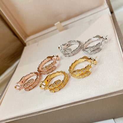 [⭐Hyrra Jewelry]SERPENTI EARRINGS DIAMOND