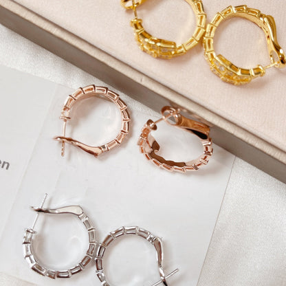 [⭐Hyrra Jewelry]SERPENTI EARRINGS DIAMOND