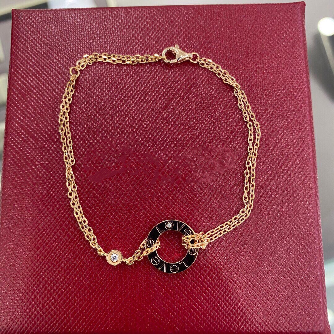[⭐Hyrra Jewelry]LOVE BRACELET 2 DIAMOND