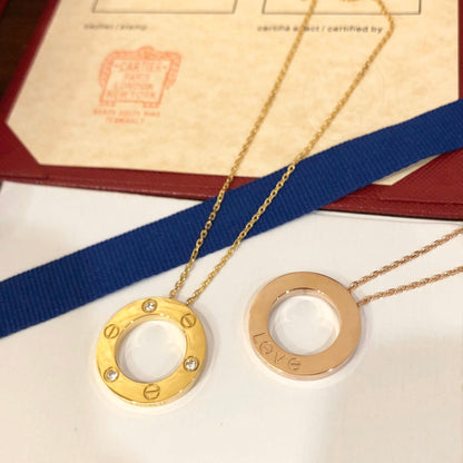 [⭐Hyrra Jewelry]LOVE NECKLACE 16MM 3 DIAMONDS