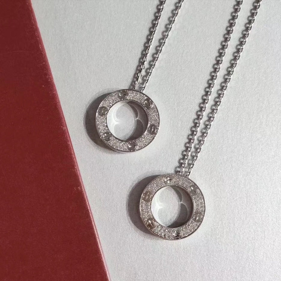 [⭐Hyrra Jewelry]LOVE NECKLACE ADJUSTABLE SILVER