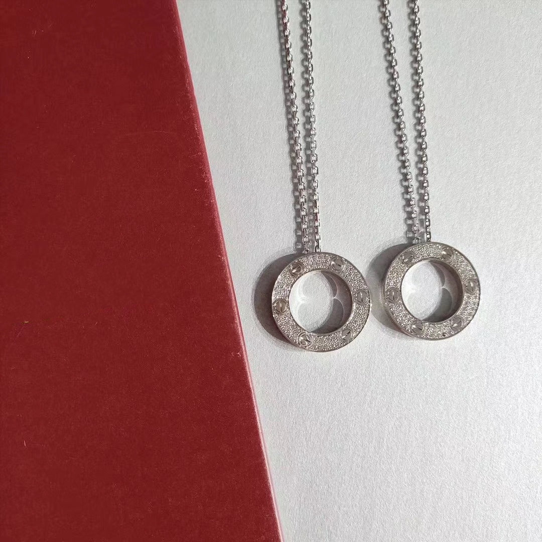 [⭐Hyrra Jewelry]LOVE NECKLACE ADJUSTABLE SILVER