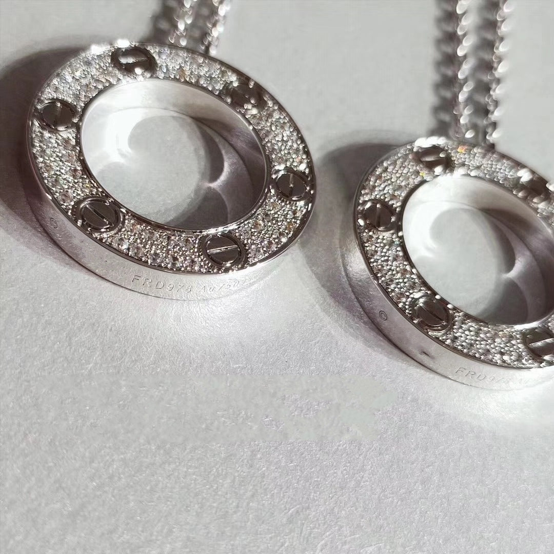[⭐Hyrra Jewelry]LOVE NECKLACE ADJUSTABLE SILVER