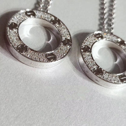 [⭐Hyrra Jewelry]LOVE NECKLACE ADJUSTABLE SILVER