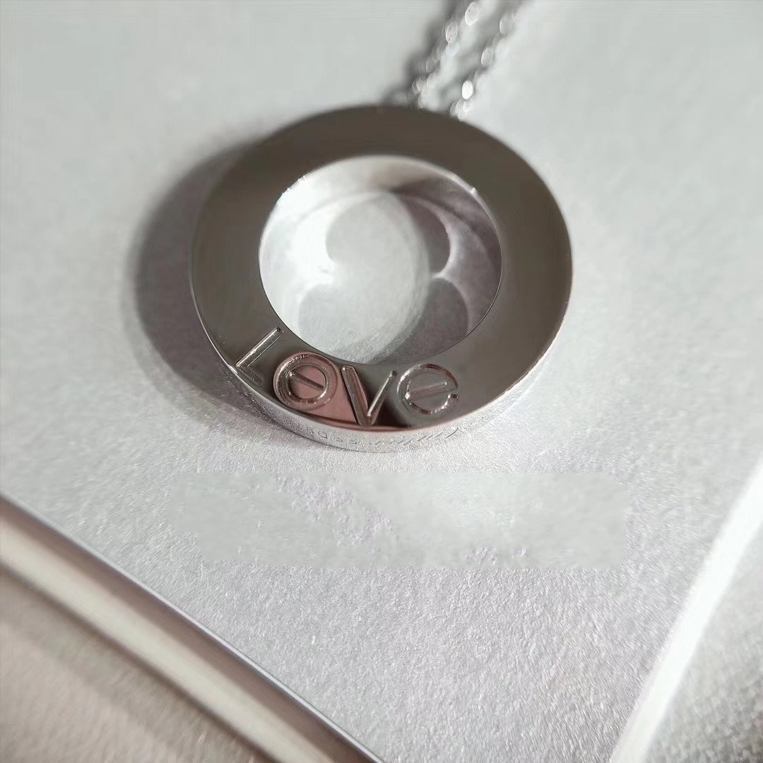 [⭐Hyrra Jewelry]LOVE NECKLACE ADJUSTABLE SILVER