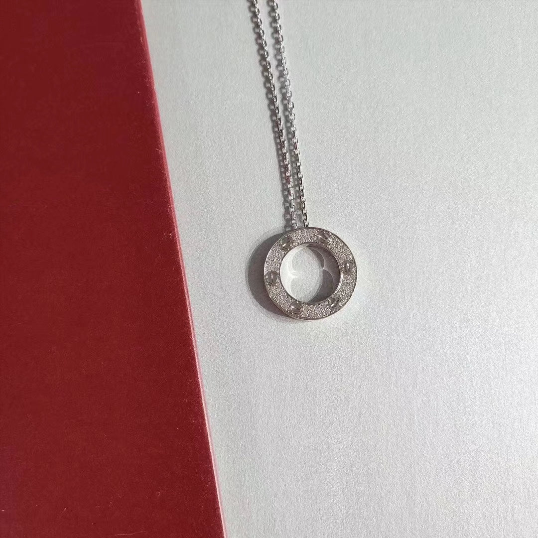 [⭐Hyrra Jewelry]LOVE NECKLACE ADJUSTABLE SILVER