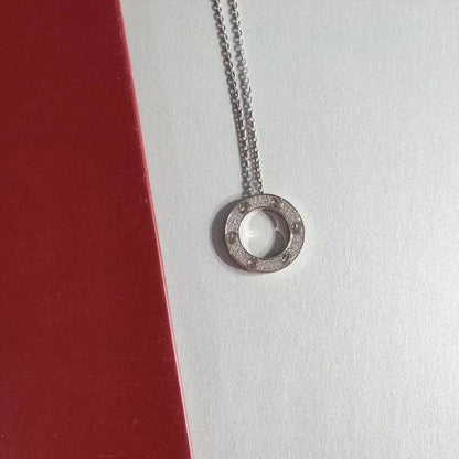 [⭐Hyrra Jewelry]LOVE NECKLACE ADJUSTABLE SILVER