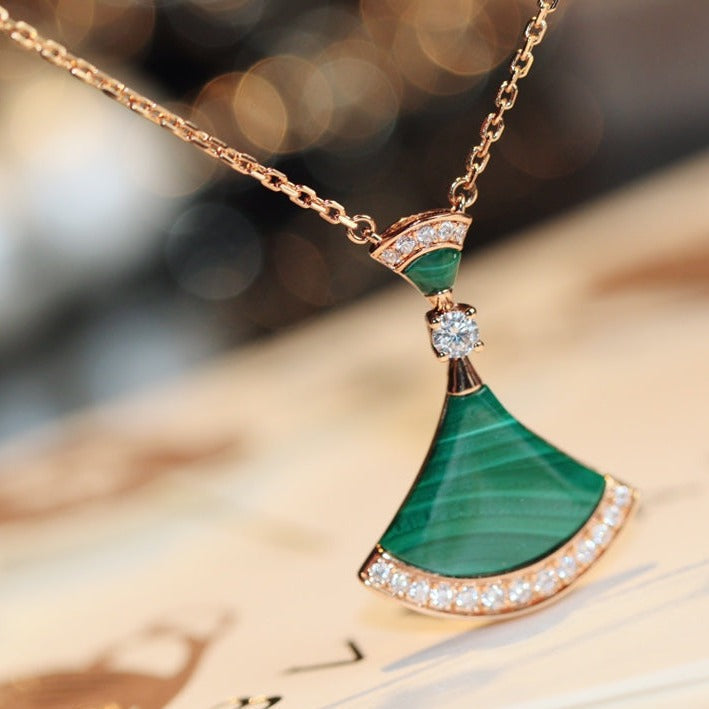 [⭐Hyrra Jewelry]DREAM NECKLACE MALACHITE DIAMOND