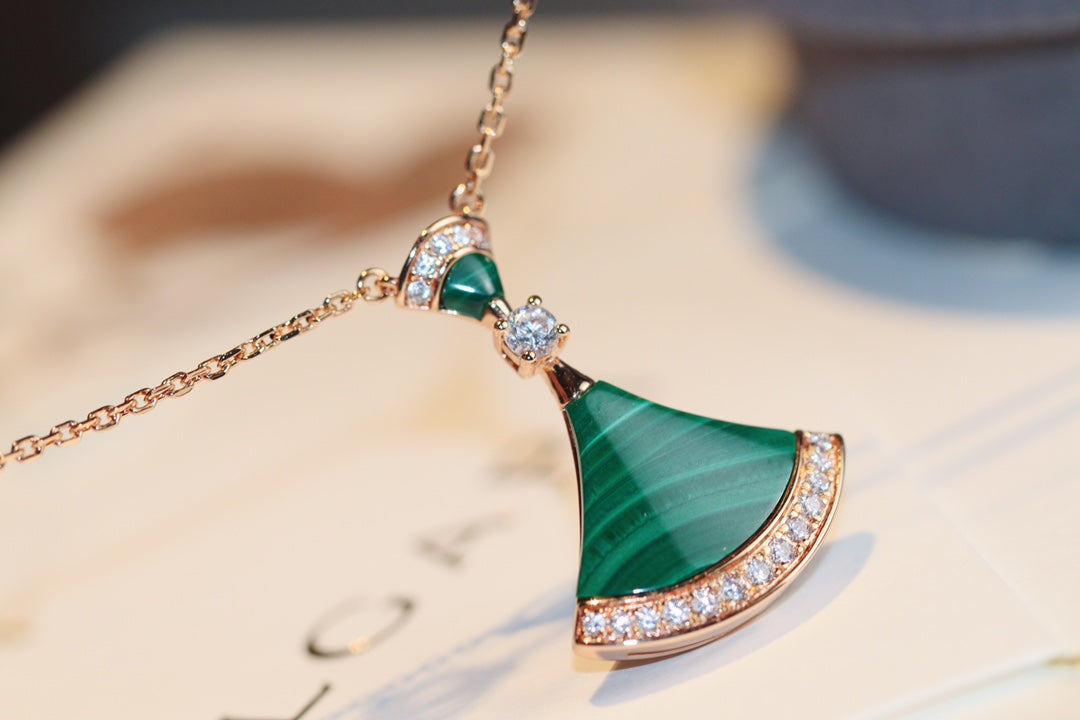 [⭐Hyrra Jewelry]DREAM NECKLACE MALACHITE DIAMOND