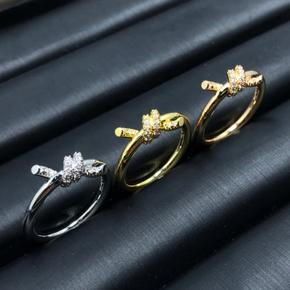 [Hyrra Jewelry]KNOT RING 1.2MM DIAMOND