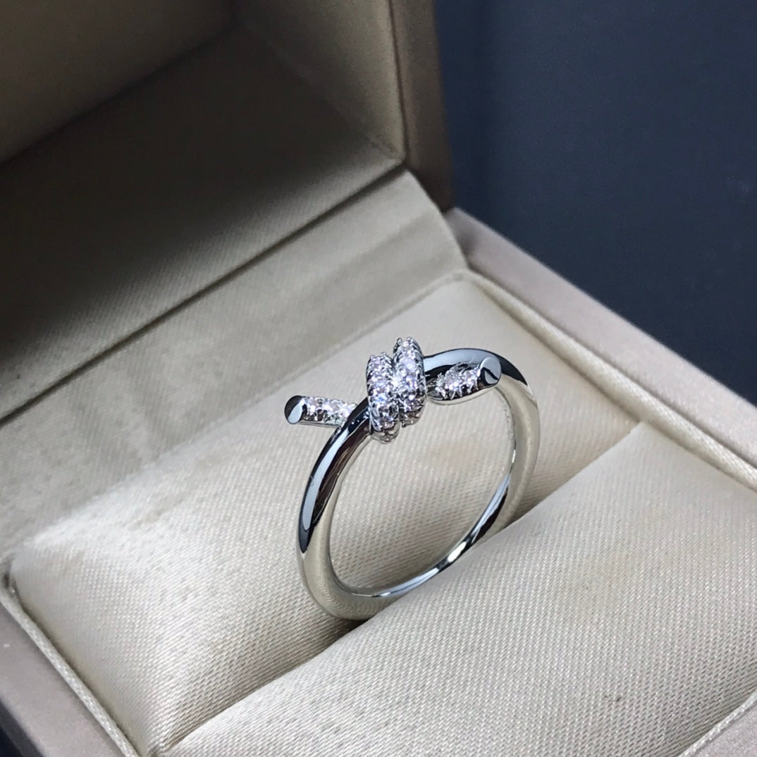 [Hyrra Jewelry]KNOT RING 1.2MM DIAMOND