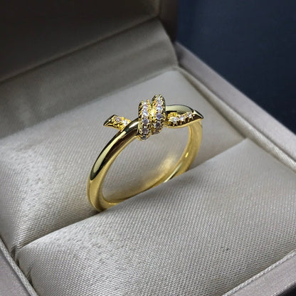 [Hyrra Jewelry]KNOT RING 1.2MM DIAMOND