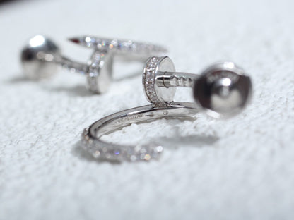 [⭐Hyrra Jewelry]JUSTE EARRINGS 12.75MM SILVER DIAMOND