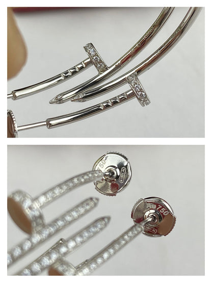 [⭐Hyrra Jewelry]JUSTE EARRINGS FULL DIAMONDS 1.8MM