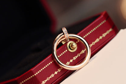 [⭐Hyrra Jewelry]JUSTE RING 2.65MM PINK GOLD DIAMOND