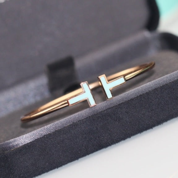 [Hyrra Jewelry]T BRACELET 1.8MM TURQUOISE PINK GOLD