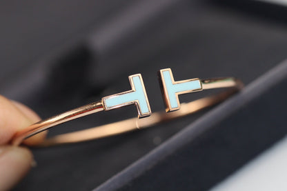 [Hyrra Jewelry]T BRACELET 1.8MM TURQUOISE PINK GOLD