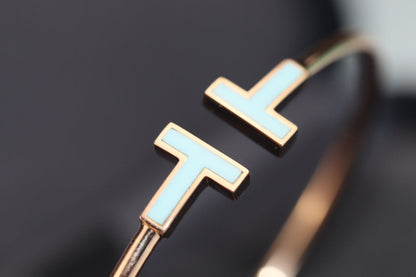 [Hyrra Jewelry]T BRACELET 1.8MM TURQUOISE PINK GOLD