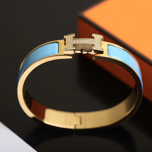[⭐Hyrra Jewelry]H CLOUD BLUE BRACELET GOLD DIAMOND