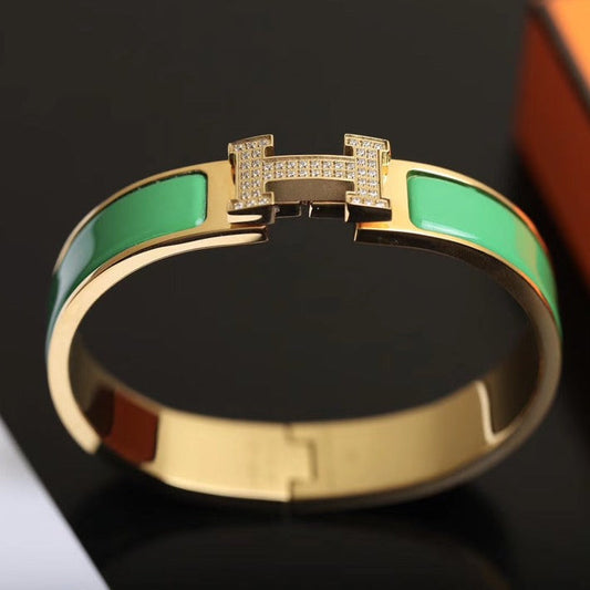 [⭐Hyrra Jewelry]H BRACELET GOLD DIAMOND