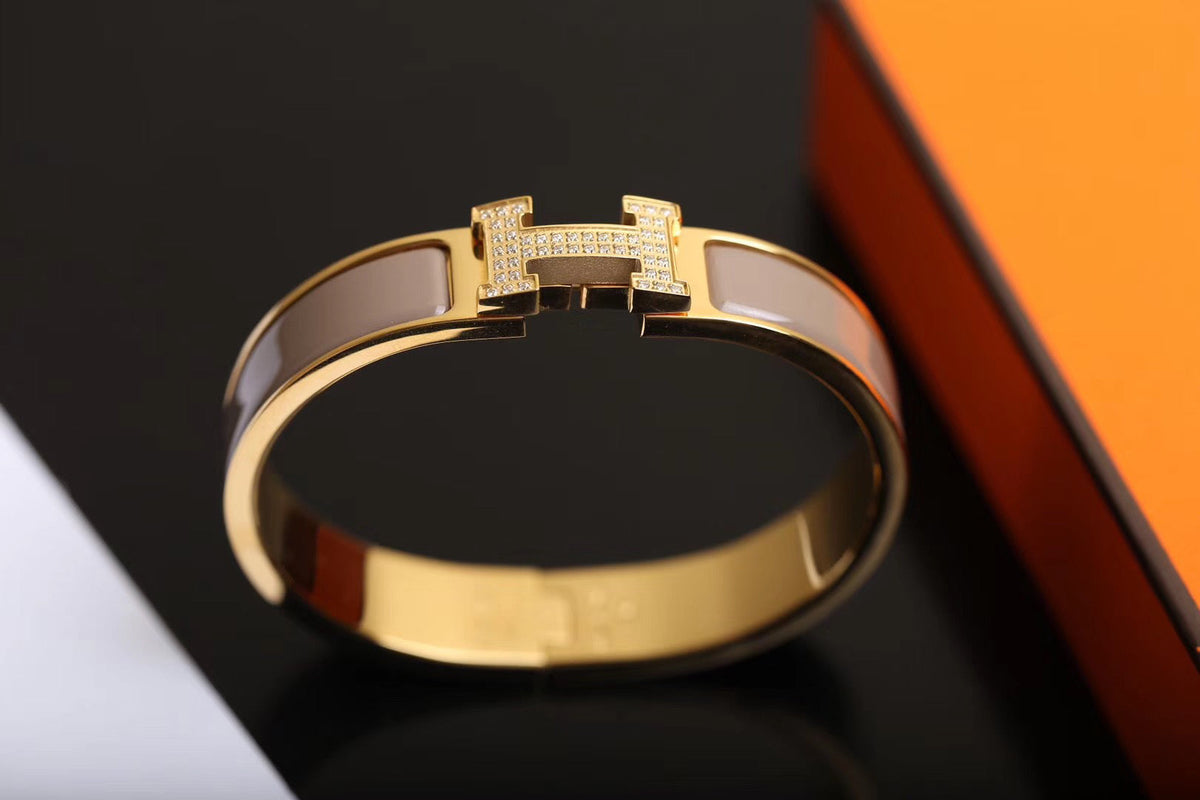 [⭐Hyrra Jewelry]H BRACELET GOLD DIAMOND