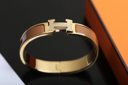 [⭐Hyrra Jewelry]H BRACELET GOLD DIAMOND