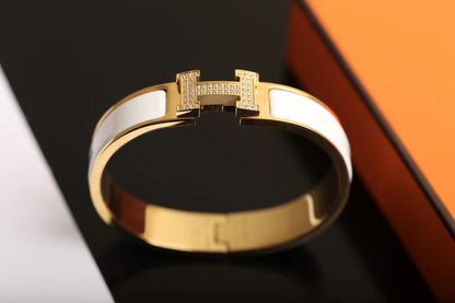 [⭐Hyrra Jewelry]H BRACELET GOLD DIAMOND