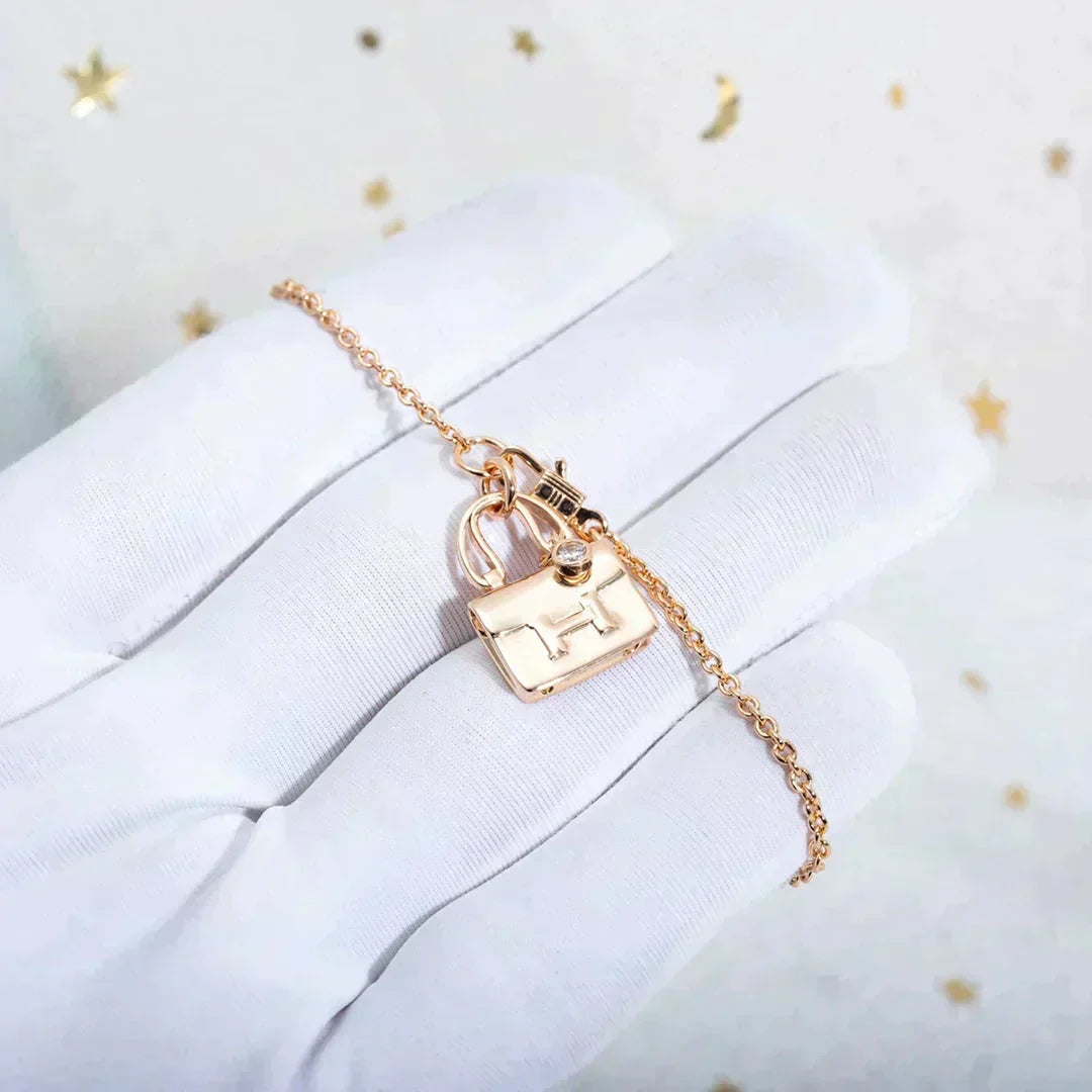 [⭐Hyrra Jewelry]AMULETTE PEDANT ROSE GOLD NECKLACE