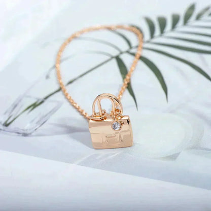 [⭐Hyrra Jewelry]AMULETTE PEDANT ROSE GOLD NECKLACE