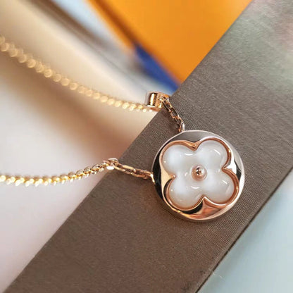 [⭐Hyrra Jewelry]SUN MOP GOLD 1 DIAMOND NECKLACE