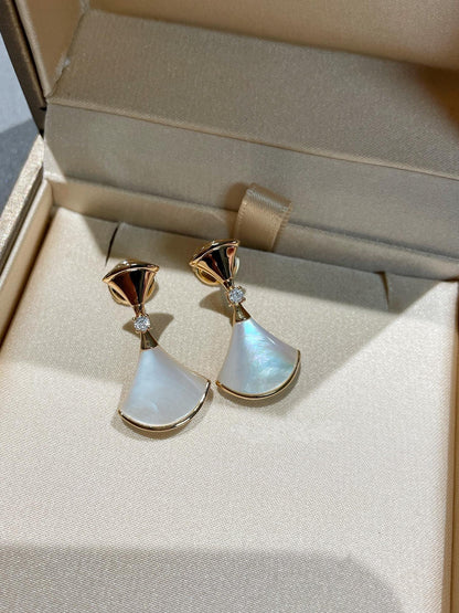 [⭐Hyrra Jewelry]DREAM MOP 1 DIAMOND EARRINGS