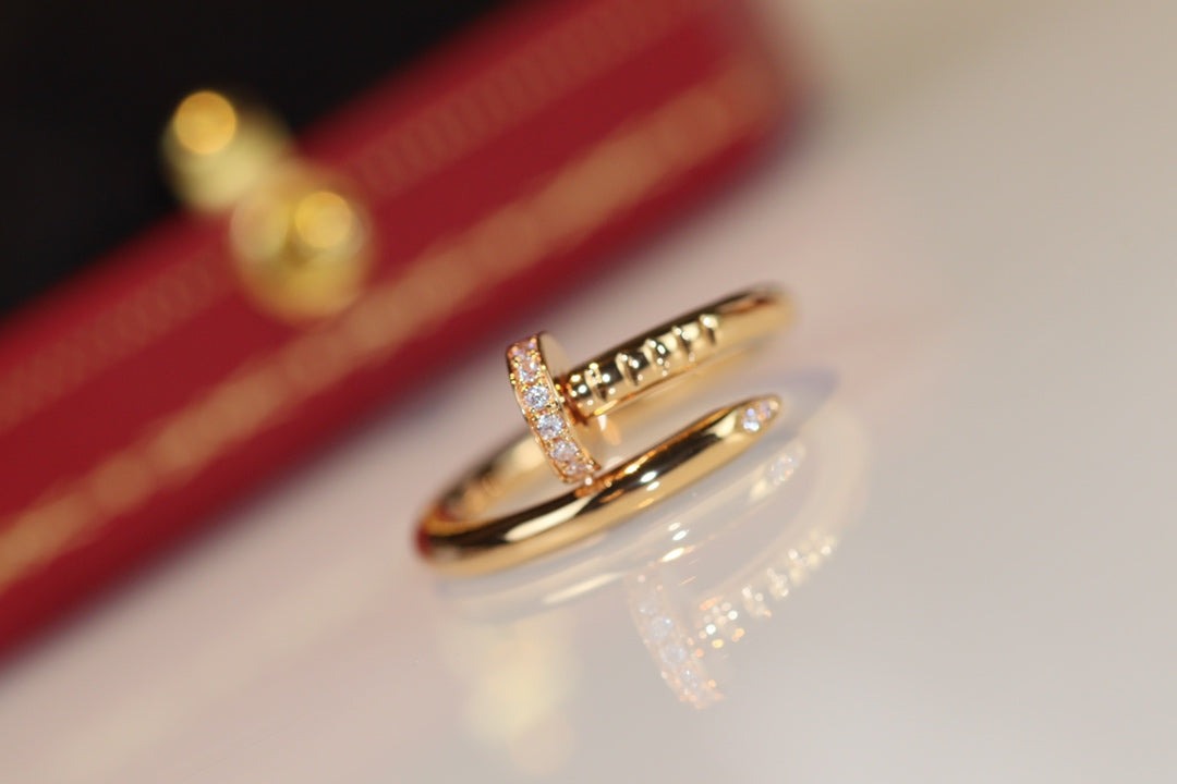 [⭐Hyrra Jewelry]JUSTE RING 2.65MM GOLD DIAMOND