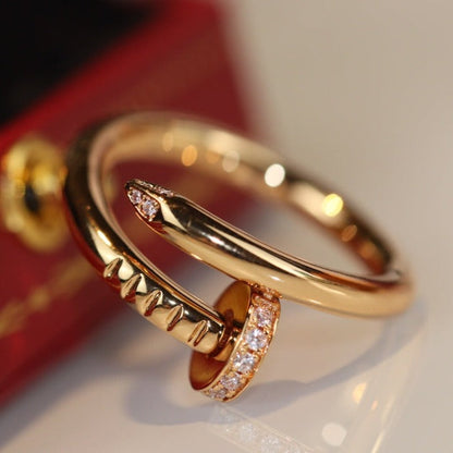 [⭐Hyrra Jewelry]JUSTE RING 2.65MM GOLD DIAMOND