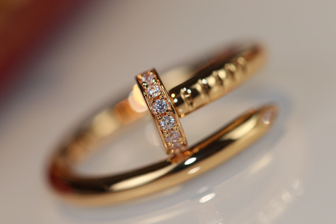 [⭐Hyrra Jewelry]JUSTE RING 2.65MM GOLD DIAMOND