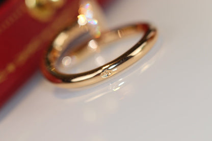 [⭐Hyrra Jewelry]JUSTE RING 2.65MM GOLD DIAMOND