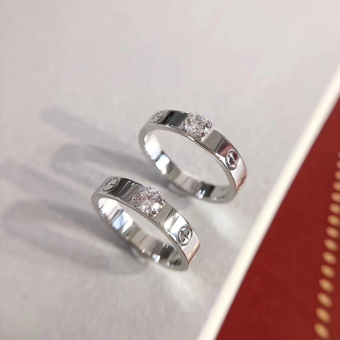 [⭐Hyrra Jewelry]LOVE RING 3.6MM 1 BIG DIAMOND