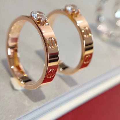 [⭐Hyrra Jewelry]LOVE RING 3.6MM 1 BIG DIAMOND