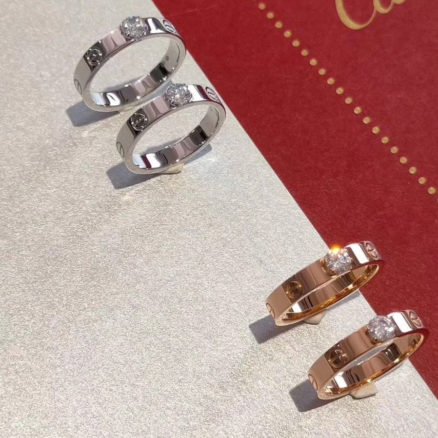 [⭐Hyrra Jewelry]LOVE RING 3.6MM 1 BIG DIAMOND