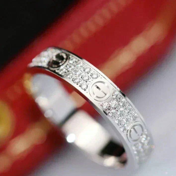 [⭐Hyrra Jewelry]LOVE RING 3.6MM DIAMOND PAVED
