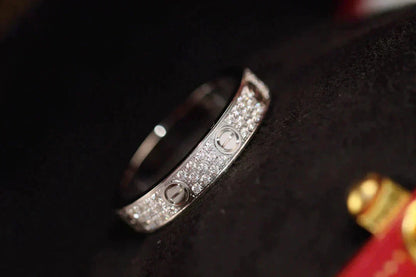 [⭐Hyrra Jewelry]LOVE RING 3.6MM DIAMOND PAVED